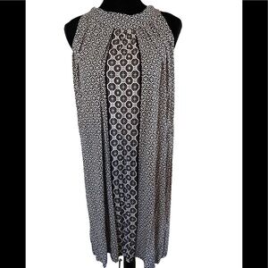 Max Studio sleeveless midi dress SZ S black & white